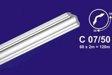 Плинтус потолочный С 07/50 2м (62)