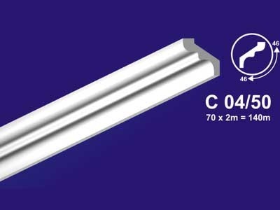 Плинтус потолочный С 04/50 2м (90)