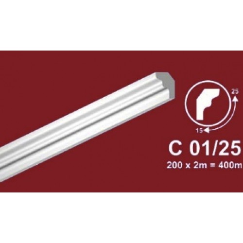 Плинтус потолочный С 01/25 2м (200)