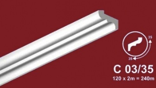 Плинтус потолочный С 03/35 2м (112)