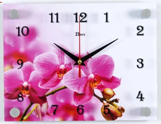 Часы настенные 2026-800 Розовая орхидея