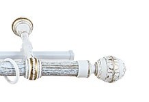 Карниз Валанс+У-шина 2,0 белое золото/патина