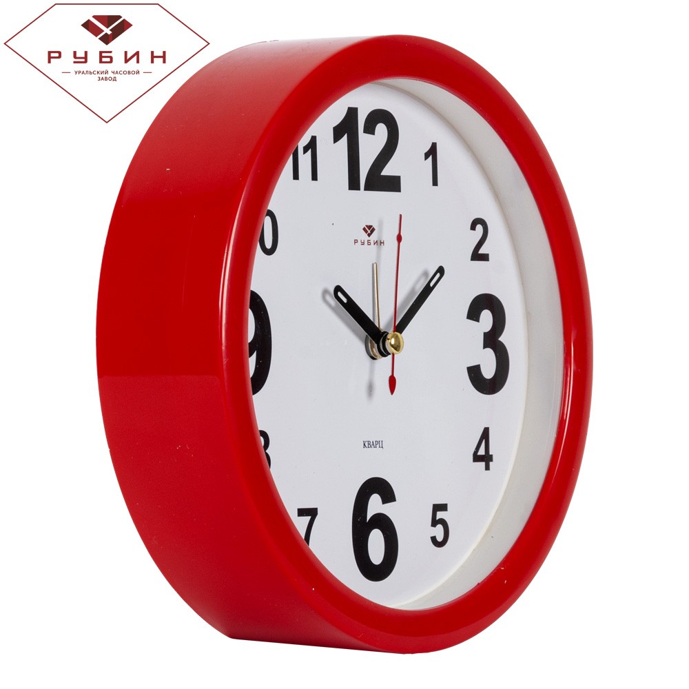 Будильник В4-002 красный кварц "Классика"