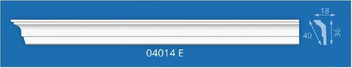 Плинтус 04014Е 2м под НАТЯЖНОЙ потолок (180)