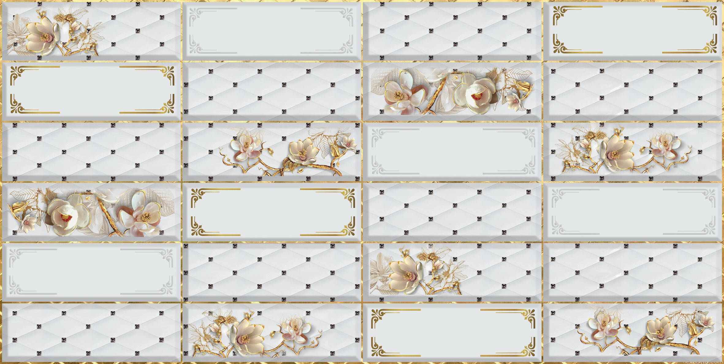 Панель ПВХ АРТ Плитка Грация 955*480 (10)