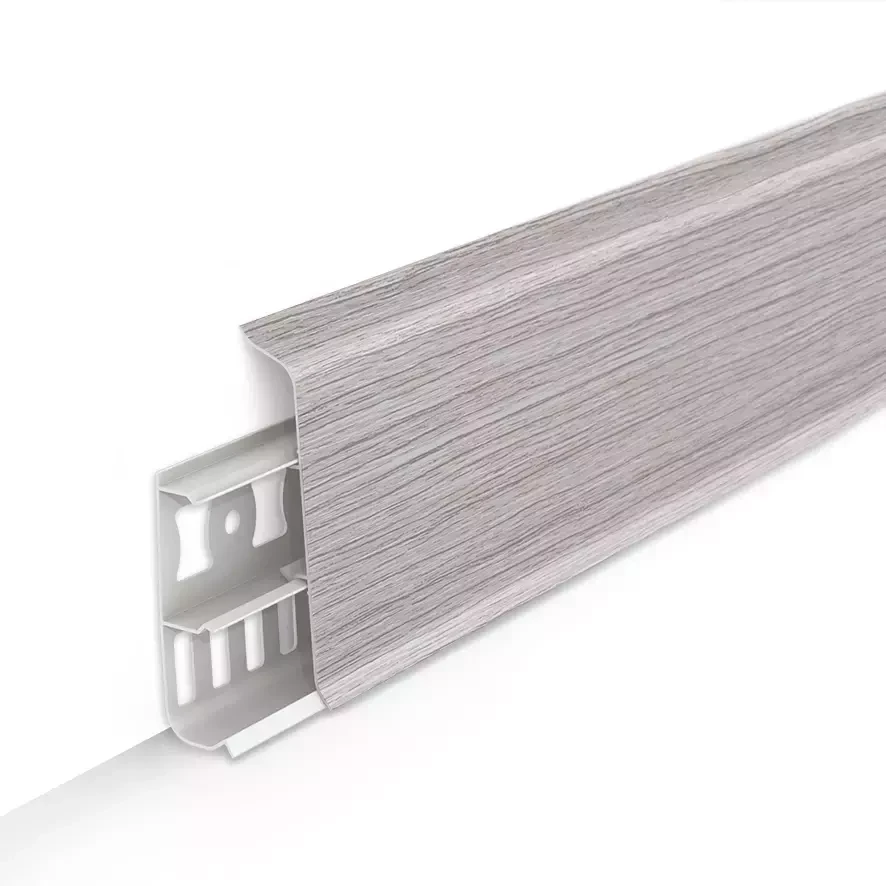 Плинтус Деконика 85мм 2,2м 253 Ясень серый