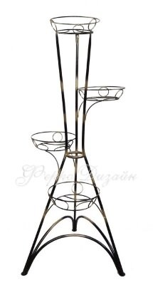 Подставка для цветов Стандарт4 401-1БЗ Белый с золотом