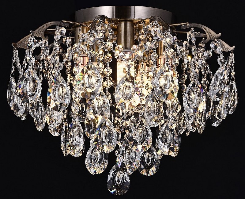 Люстра 30028/5 AB+WT GLASS 60W