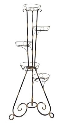 Подставка для цветов Грация5 504-1ЧЗ Черный с золотом