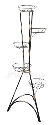 Подставка для цветов Стандарт5 501-1БЗ Белый с золотом