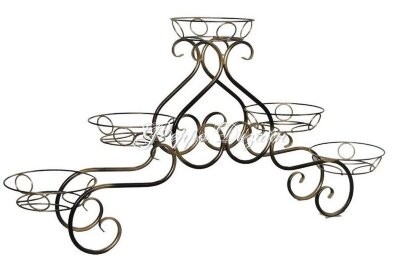 Подставка для цветов Элегия 518БЗ Белый с золотом