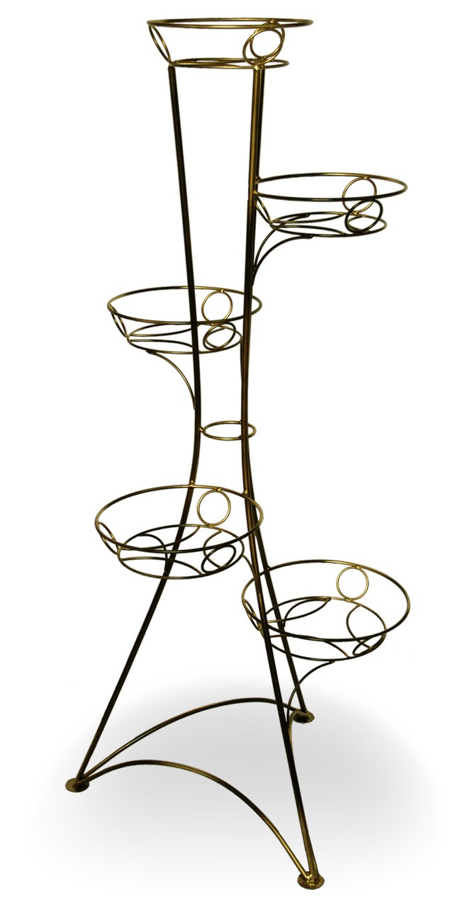 Подставка для цветов Стандарт5 501-1ЧЗ Черный с золотом