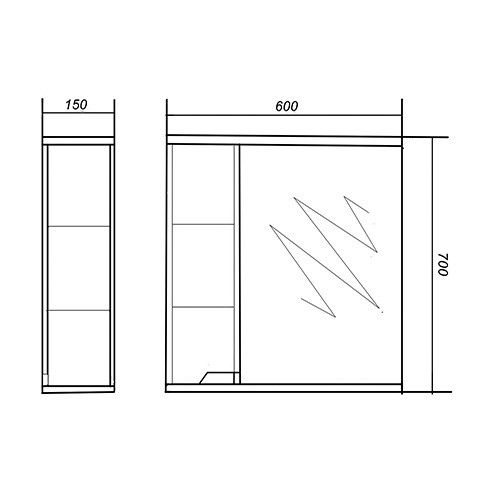 Шкаф Анталия 60 лев.