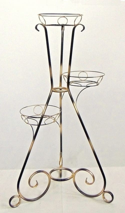 Подставка для цветов Грация3 304-1ЧЗ Черный с золотом