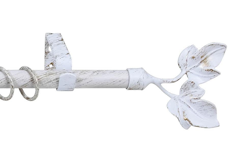 Карниз ков раздвиж d16/19мм 1,6-3,0 1-но ряд лист т/у белый