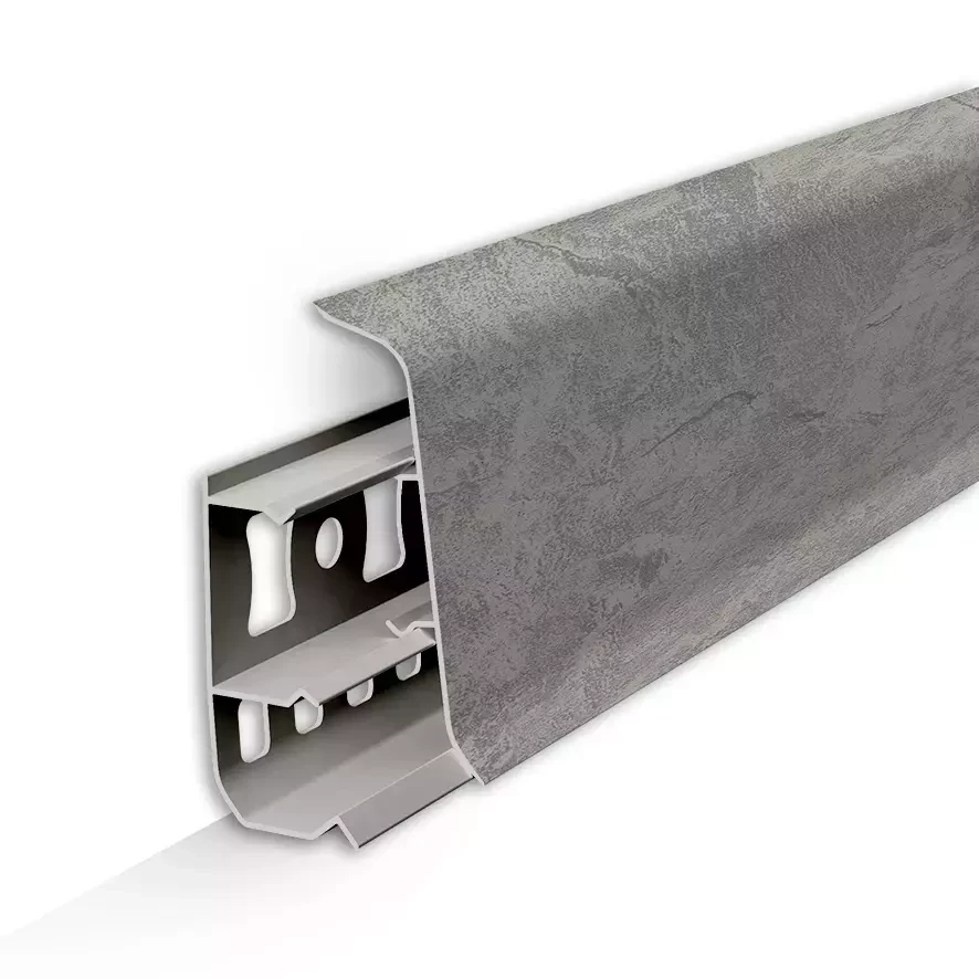 Плинтус Деконика 55мм 2,2м 547 Лофт светло-серый  