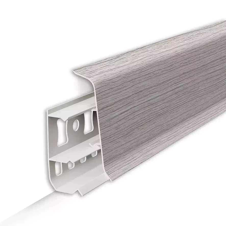 Плинтус Деконика 55мм 2,2м 253 Ясень серый