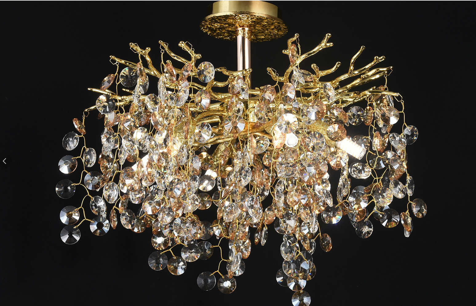 Люстра 30042/6 GD+WT+Amber GLASS D460 6*G9 20W LED