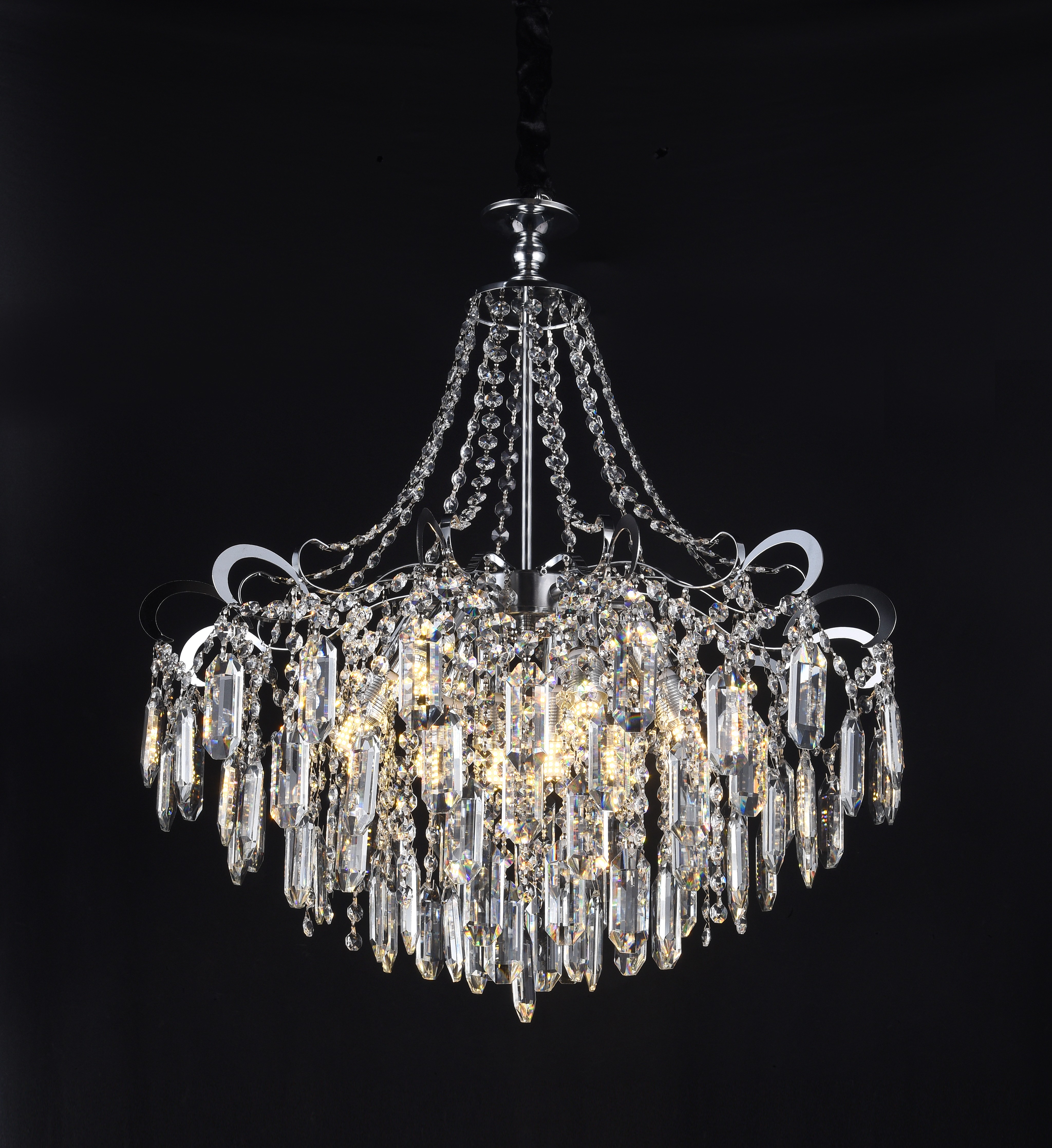 Люстра 30048/8 CR+WT GLASS D600 8*E14 40W 