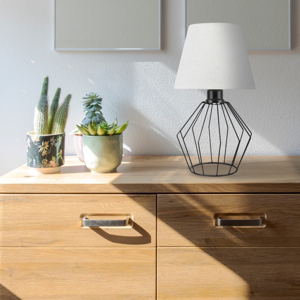 Светильник настольный 0033 Черный с абажуром (1)