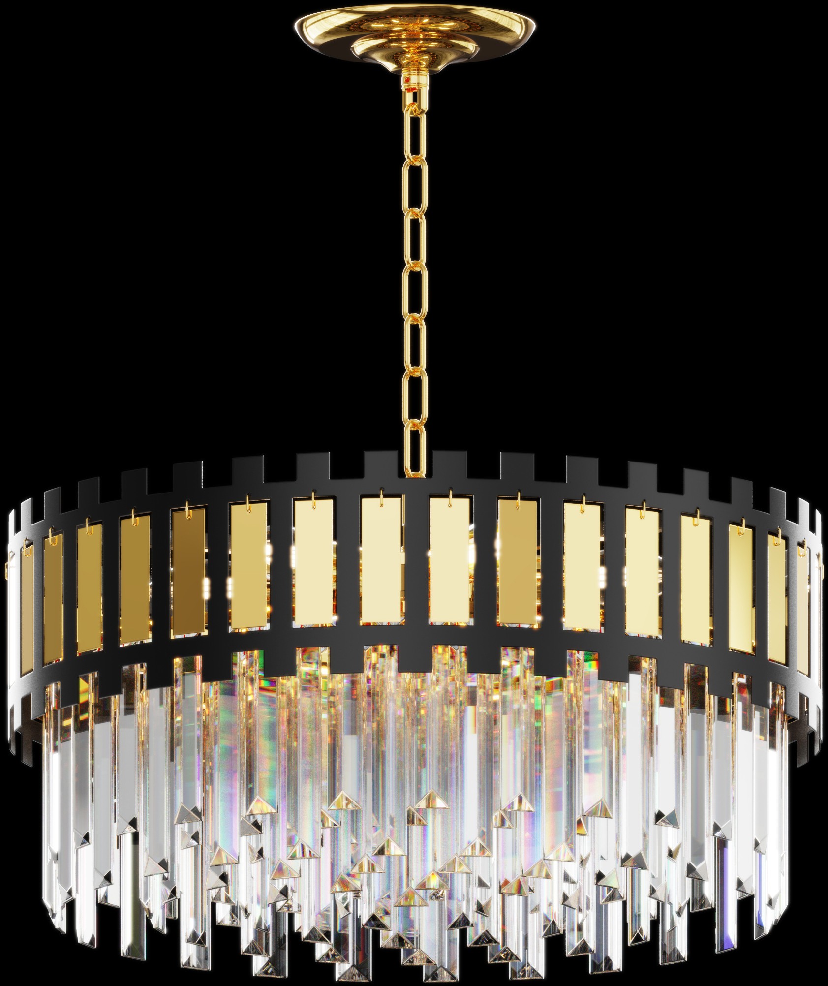 Люстра  33009/500 FGD+BK 8*Е14