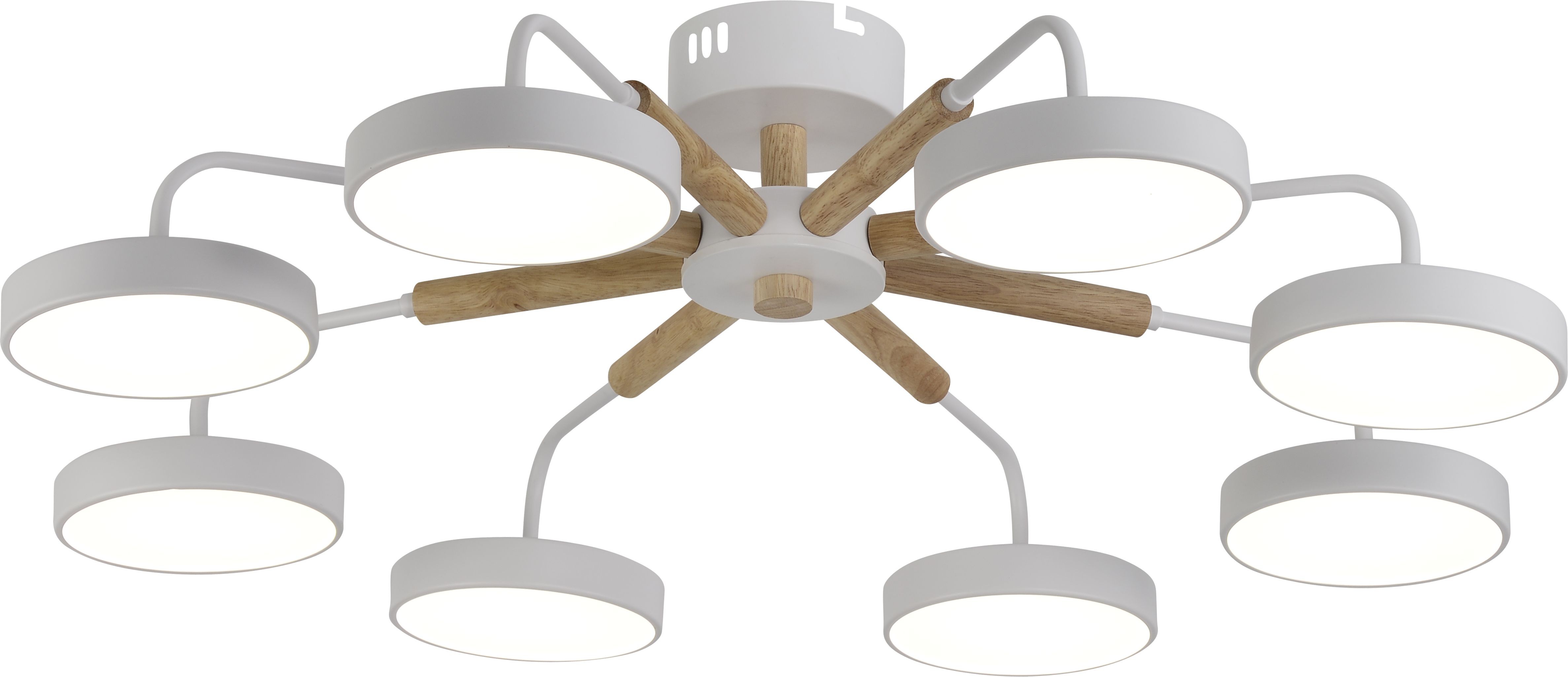 Люстра 60492/8 WH+WOOD LED 144W 