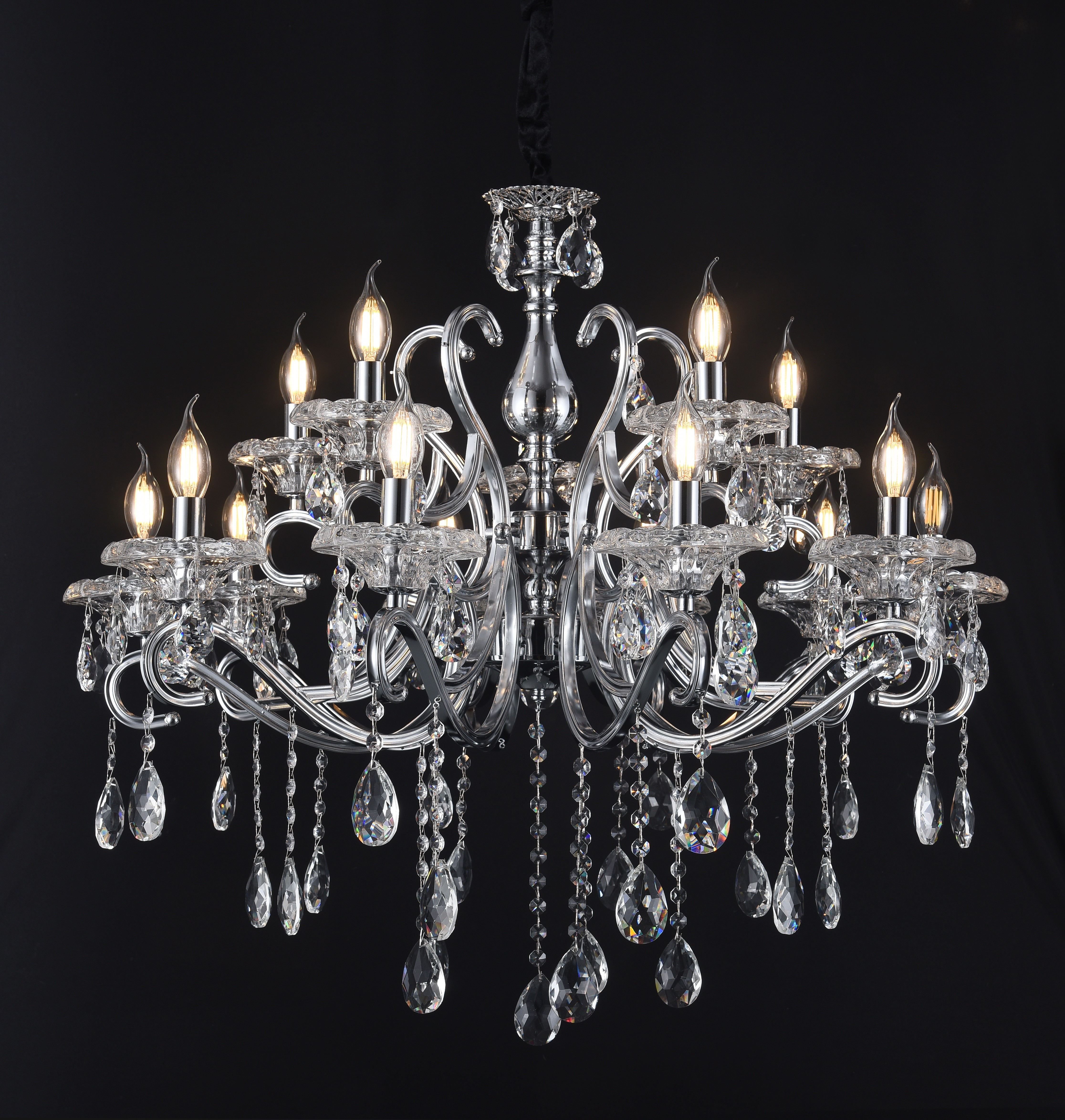 Люстра  20045/10+5 CR+WH D820 15*E14*60W