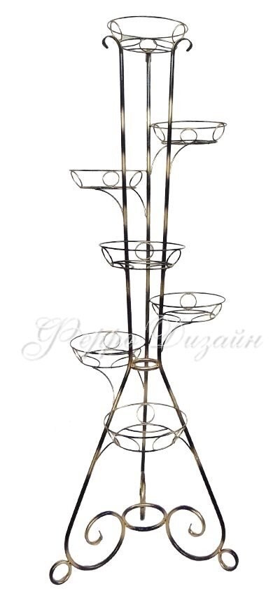 Подставка для цветов Грация7 704-1БЗ Белый с золотом