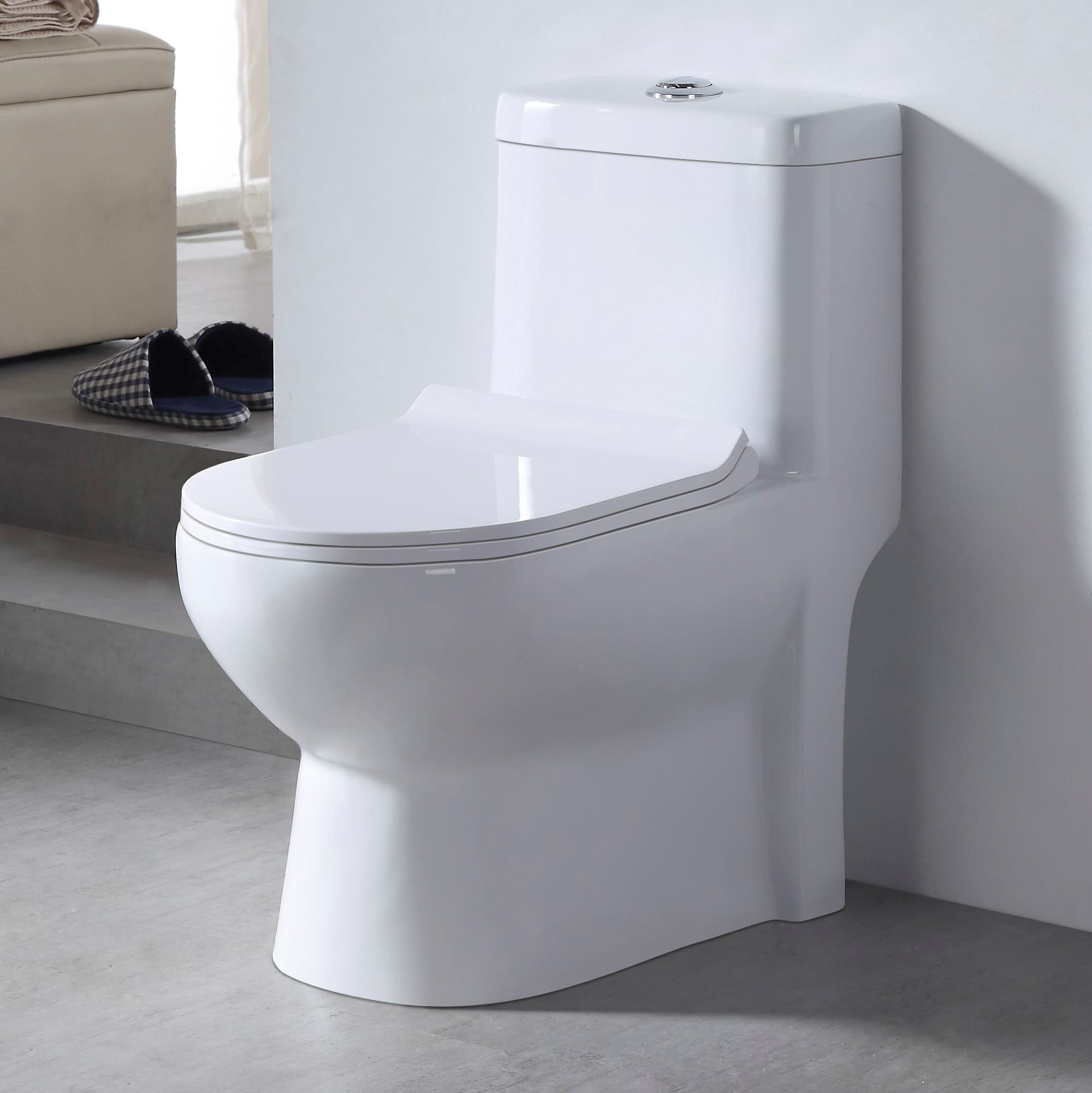 Монолит  SM9009, тонкое сиденье (с гофрой и подводкой)