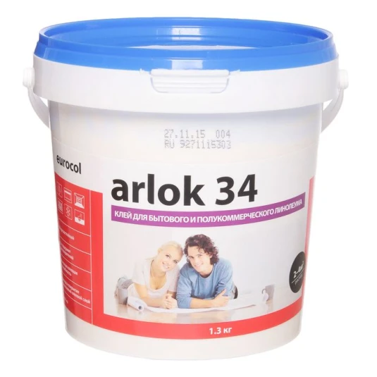 Клей Arlok 34 1,3кг д/быт. и п/ком.ПВХ-покрытий 