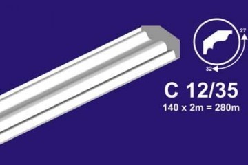 Плинтус потолочный С 12/35 2м (128) 