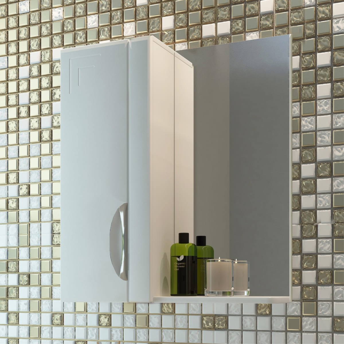 Зеркало-шкаф Vanessa 60 бел.(левое)