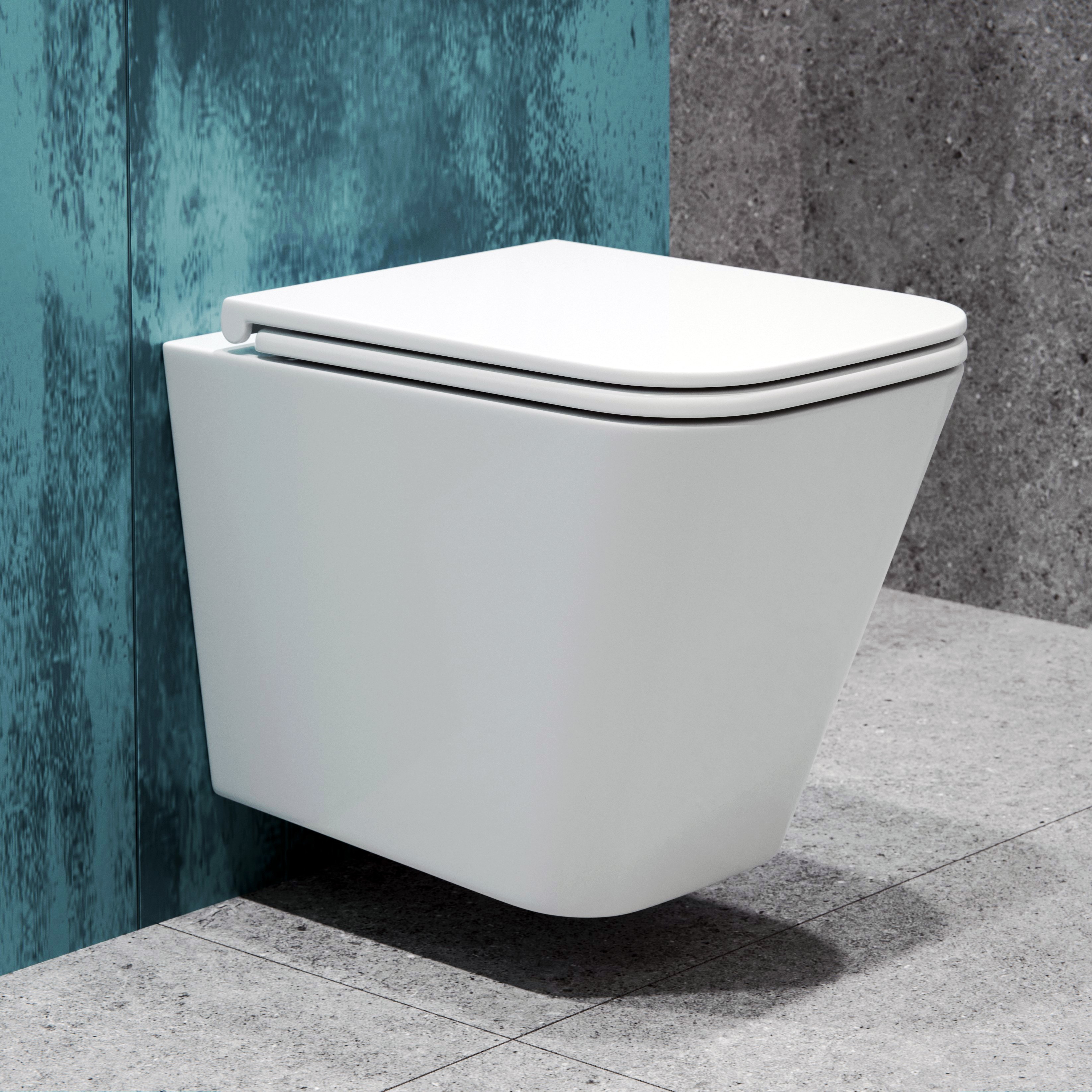 Унитаз подвесной К402 безободковый,сиденье тонкое ДП,крепления