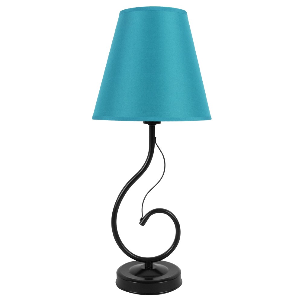 Светильник настольный 40128 Бирюзовый с абажуром