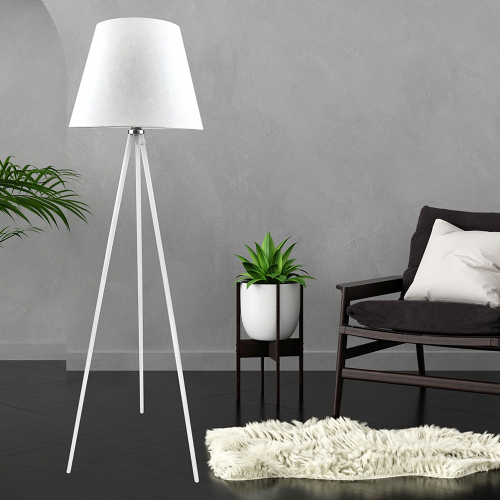 Торшер 1308/1 белый+натурал (1)