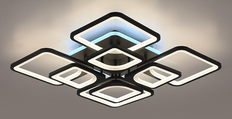 Люстра  3011/4+4 BK+RGB (1)