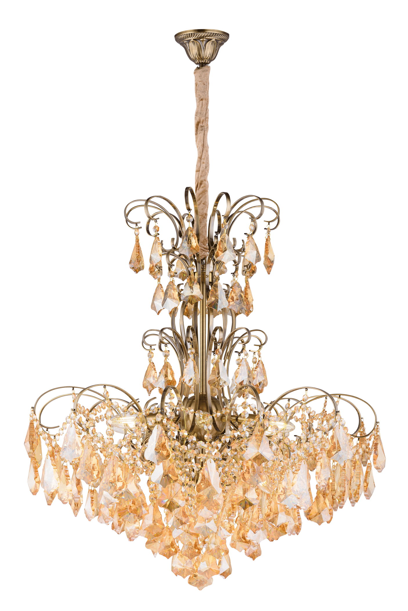 Люстра  5089C/6+3 AB+AMB (1)