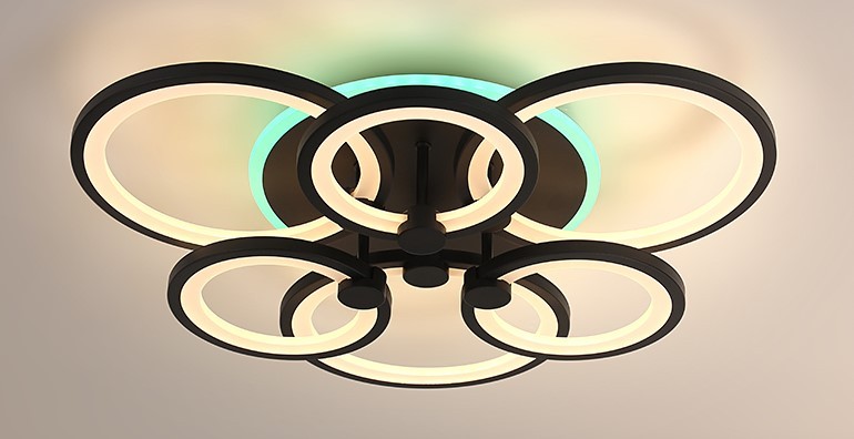 Люстра  3010/3+3B BK/RGB (1)