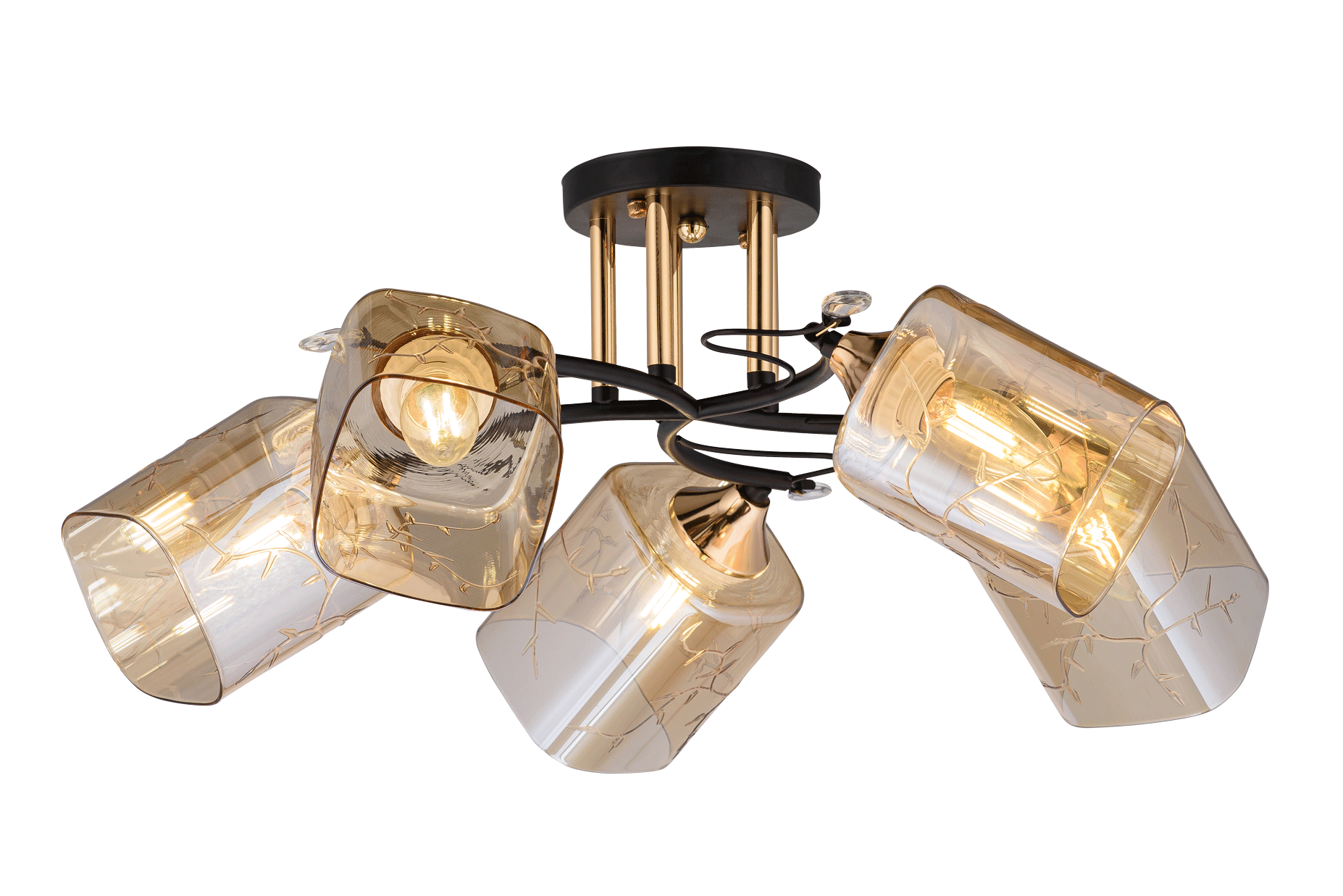 Люстра  3656/5 BK+FGB (2)