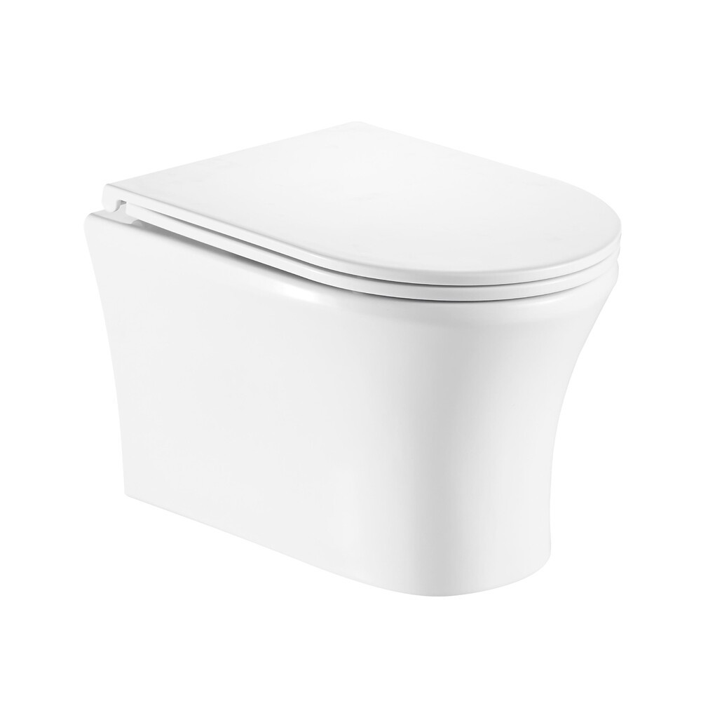 Унитаз подвесной К501 безободковый,сиденье тонкое ДП,крепления