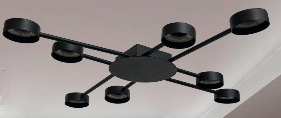 Люстра  TNG-8GX53-B-1 "NORDIS" ЧЕРНЫЙ (5)